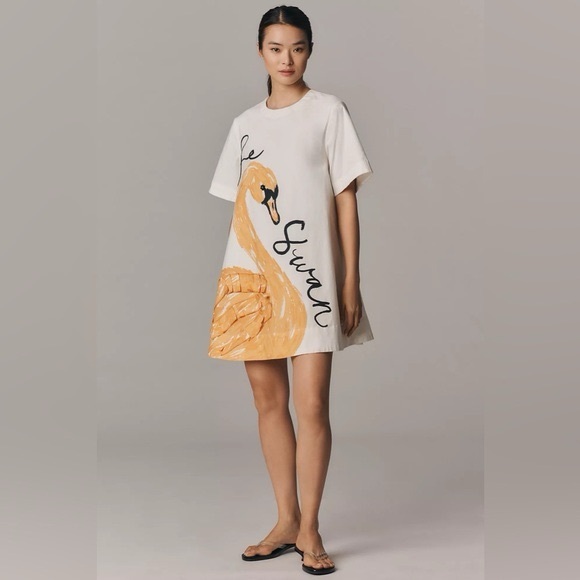 Maeve Dresses & Skirts - Maeve Anthropologie The Emmy Short-Sleeve Swing Mini Dress by Maeve Size Medium